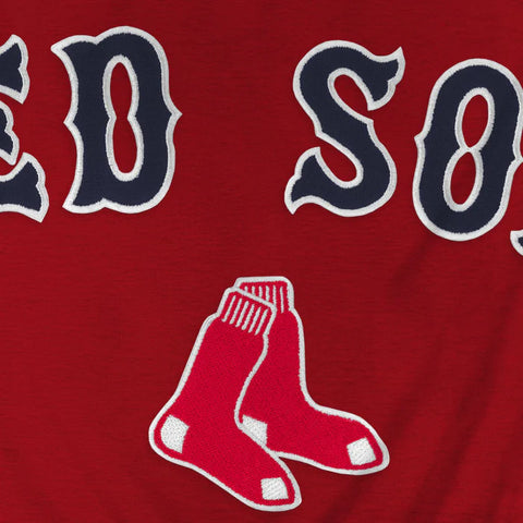 Boston Red Sox Wordmark Twill applique T-Shirt - Red