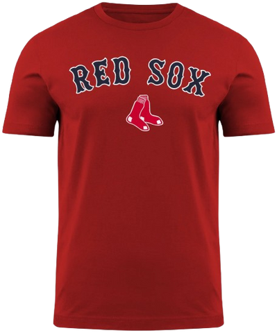Boston Red Sox Wordmark Twill applique T-Shirt - Red