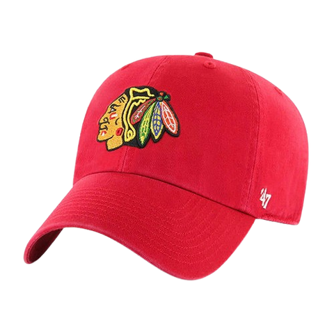 Chicago Blackhawks 47 Clean Up Hat  - Red