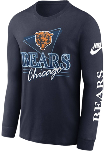 Chicago Bears Rewind Nike NFL Long-Sleeve Shirt - Navy