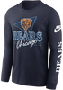 Chicago Bears Rewind Nike NFL Long-Sleeve Shirt - Navy