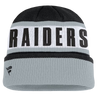 Las Vegas Raiders Fanatics Oskie Cuffed Knit Toque - Black & Silver