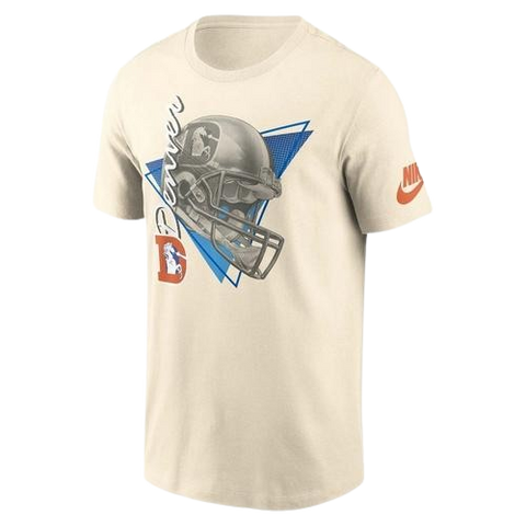 Denver Broncos Rewind Essential Cotton T-Shirt - Beige