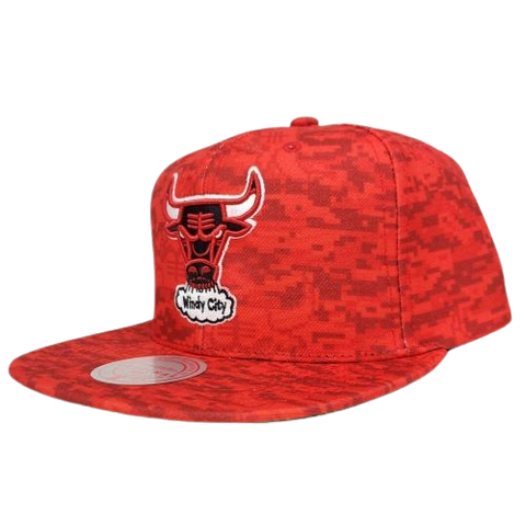 Chicago Bulls Mitchell & Ness Snapback - Red Camo