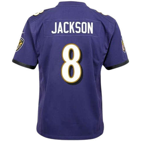 Youth Lamar Jackson Baltimore Ravens Nike Game Jersey - Purple