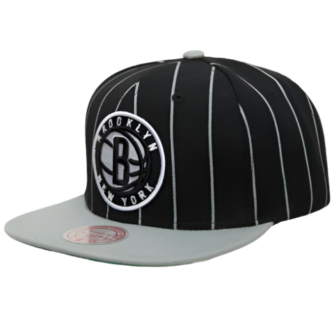 Brooklyn Nets Mitchell & Ness Snapback - Pinstripes