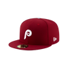 Philadelphia Phillies New Era 59FIFTY Pro Fit Hat - Maroon Cooperstown