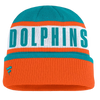 Miami Dolphins Fanatics Oskie Cuffed Knit Toque - Aqua & Orange