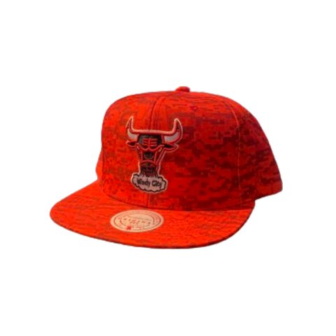 Chicago Bulls Mitchell & Ness Snapback - Red Camo