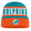Miami Dolphins Fanatics Oskie Cuffed Knit Toque - Aqua & Orange