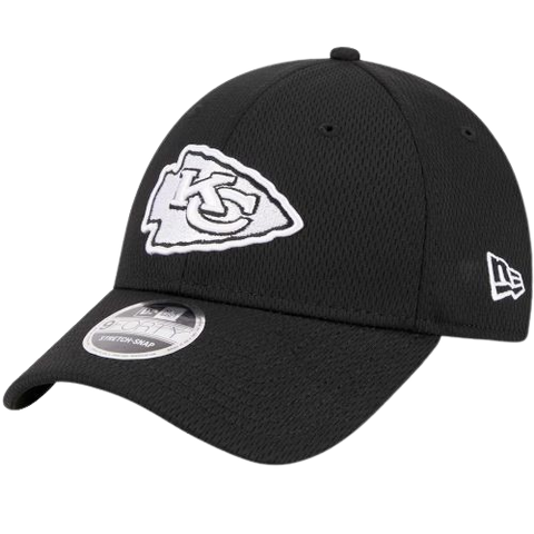 Kansas City Chiefs New Era 9FORTY Black Stretch-Snap Hat