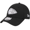 Kansas City Chiefs New Era 9FORTY Black Stretch-Snap Hat