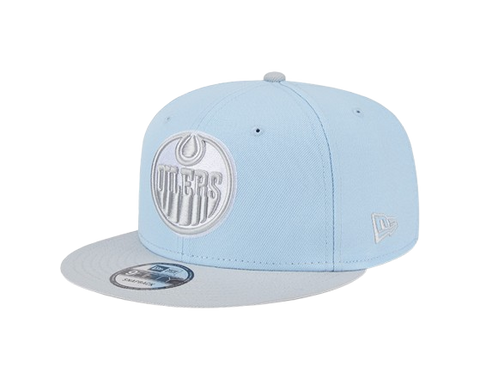 Edmonton Oilers New Era 9FIFTY Snapback - Sky Blue & Grey