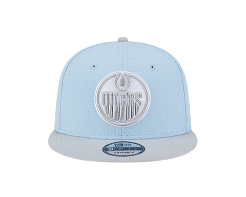 Edmonton Oilers New Era 9FIFTY Snapback - Sky Blue & Grey