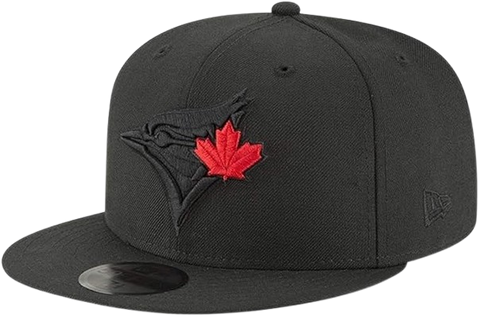 Toronto Blue Jays New Era 59FIFTY Pro Fit Hat - Black With Red Leaf