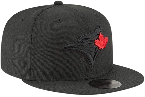 Toronto Blue Jays New Era 59FIFTY Pro Fit Hat - Black With Red Leaf