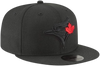 Toronto Blue Jays New Era 59FIFTY Pro Fit Hat - Black With Red Leaf