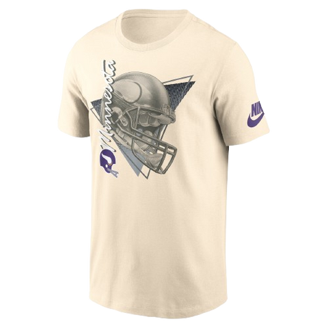 Minnesota Vikings Rewind Essential Cotton T-Shirt - Beige