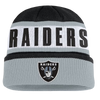 Las Vegas Raiders Fanatics Oskie Cuffed Knit Toque - Black & Silver