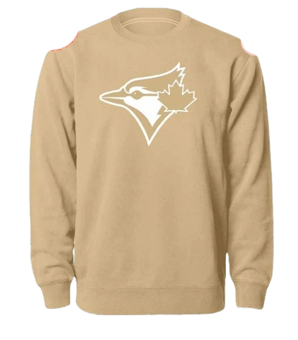 Toronto Blue Jays Twill Fleece Crewneck Sweater - Wheat