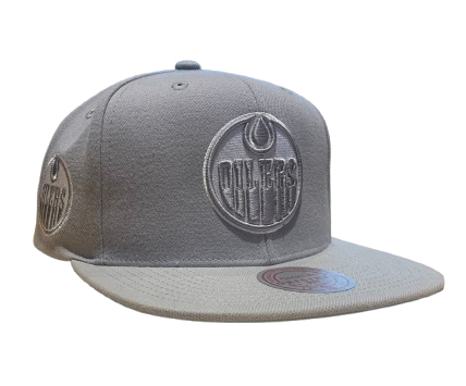 Edmonton Oilers Mitchell & Ness Snapback - Grey on Grey