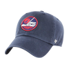 Winnipeg Jets 47 Clean Up Hat Vintage Logo - Navy