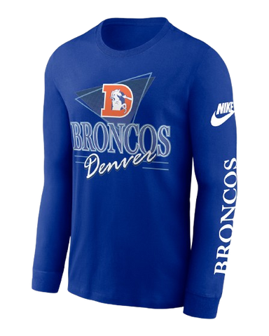 Denver Broncos Rewind Nike NFL Long-Sleeve Shirt - Blue