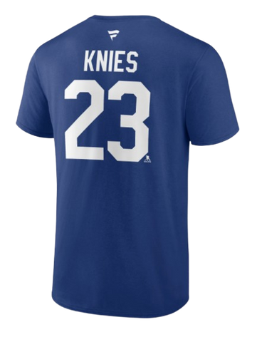 Toronto Maple Leafs Matthew Knies #23 Player Tee - Blue