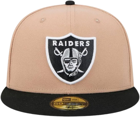 Las Vegas Raiders New Era 59FIFTY Pro Fit Hat - Beige