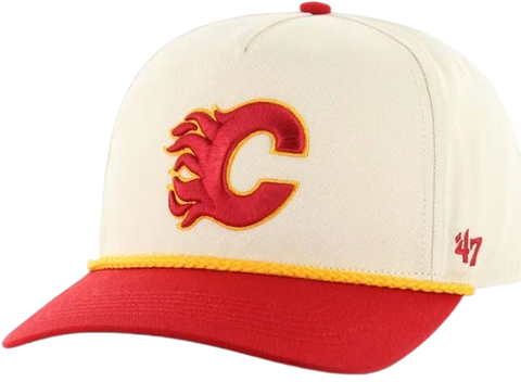 Calgary Flames '47 Rope TT Hitch Hat - Bone