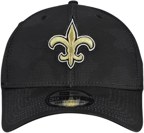 New Era New Orleans Saints Tonal Camo 39THIRTY Stretch Fit Hat - Black