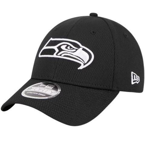 Seattle Seahawks New Era 9FORTY Black Stretch-Snap Hat