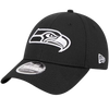 Seattle Seahawks New Era 9FORTY Black Stretch-Snap Hat