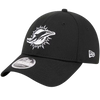 Miami Dolphins New Era 9FORTY Black Stretch-Snap Hat