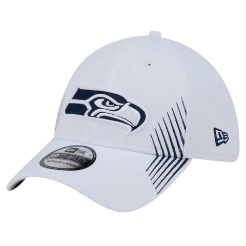 Seattle Seahawks New Era 39THIRTY White Stretch Fit Hat