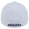 Seattle Seahawks New Era 39THIRTY White Stretch Fit Hat