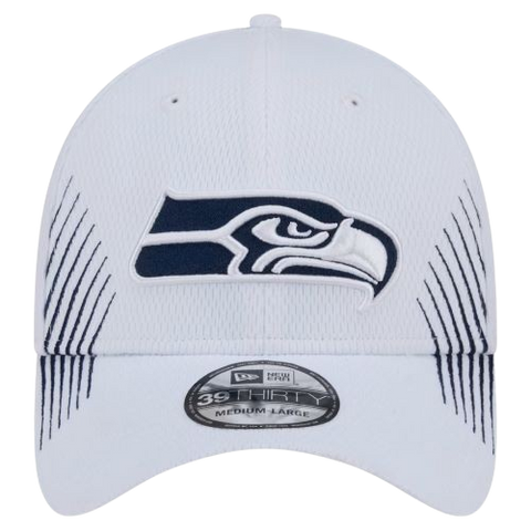 Seattle Seahawks New Era 39THIRTY White Stretch Fit Hat