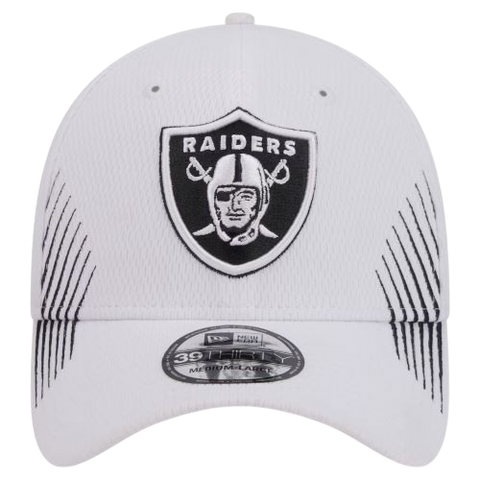 Las Vegas Raiders New Era 39THIRTY White Stretch Fit Hat