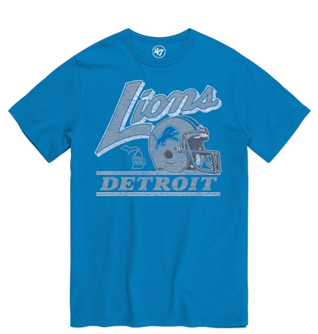 Detroit Lions Vintage Logo Helmet T-Shirt - Blue