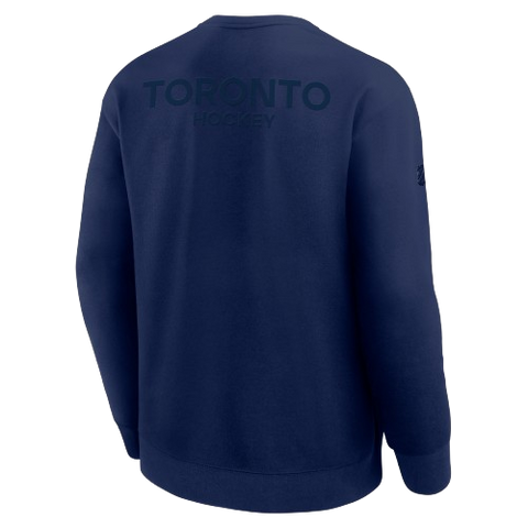 Toronto Maple Leafs Tri-Blend Crewneck Sweatshirt - Navy