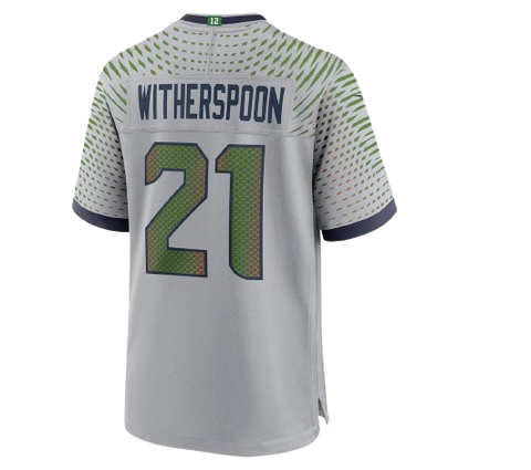 Devon Witherspoon Seattle Seahawks Rivalry Nike Game Jersey - Wolf Grey