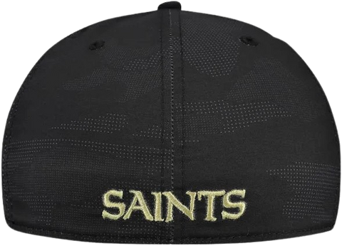 New Era New Orleans Saints Tonal Camo 39THIRTY Stretch Fit Hat - Black