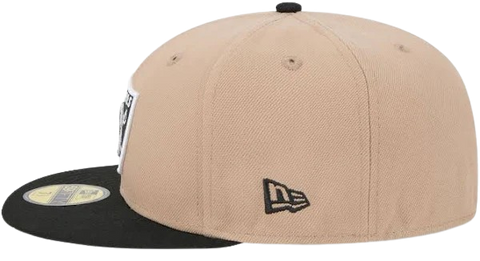 Las Vegas Raiders New Era 59FIFTY Pro Fit Hat - Beige