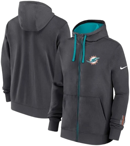 Miami Dolphins Nike Primetime Club Full-Zip Hoodie