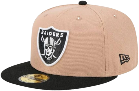 Las Vegas Raiders New Era 59FIFTY Pro Fit Hat - Beige