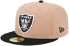 Las Vegas Raiders New Era 59FIFTY Pro Fit Hat - Beige