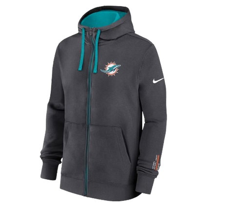 Miami Dolphins Nike Primetime Club Full-Zip Hoodie