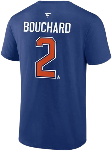Edmonton Oilers Evan Bouchard #2 Player Tee - Blue
