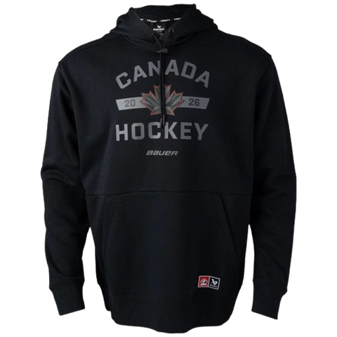 Bauer Hockey Canada Olympic Senior Stacked Stealth Hoodie - Black on Black