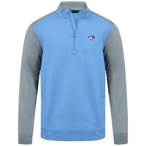 Toronto Blue Jays Bayou Insignia Quarter-Zip Pullover - Ice2/Pebble